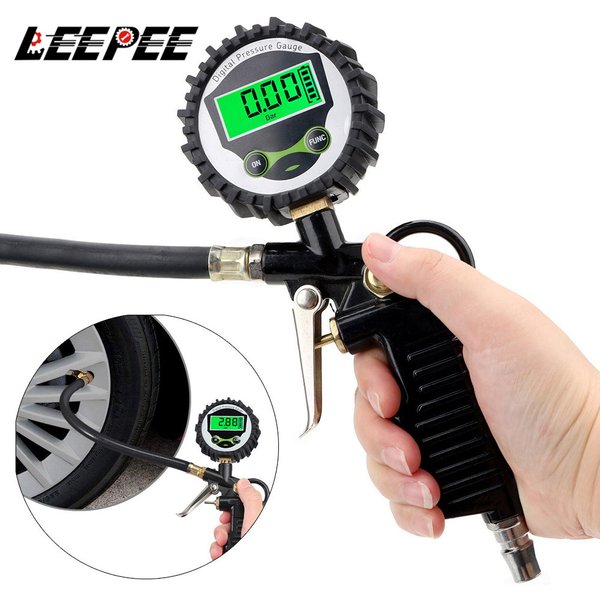 Manomètre de pression des pneus de voiture, gonfleur d'air, adaptateur ue, testeur de véhicule, Test numérique LCD, surveillance de l'inflation, manomètre moto vélo