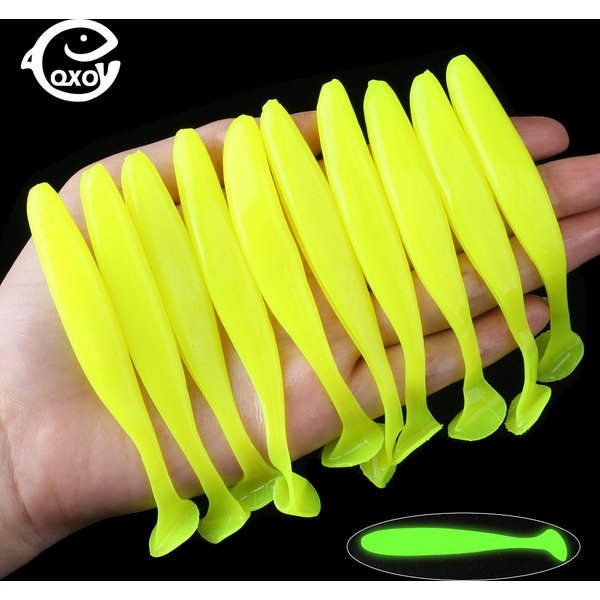 QXO 50 pièces/lot Swimbait leurre souple Silicone appât Shad Wobbler mer ver Streamer 7/10/13 cm Silicone leurre Spinnerbait accessoires