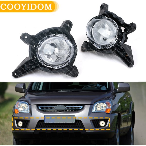 Car Front Bumper Foglight Daytime Driving Fog light For KIA Sportage 2009 2010 2011 2012 Fog Lamp car-styling