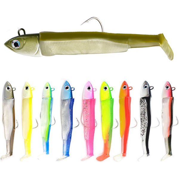 Black Minnow Jig Head Fishing Lure Soft Pike Lure 5g/12g/25g Bass Fishing Shad Soft Bait Boat Code Seabass Bait for Zand