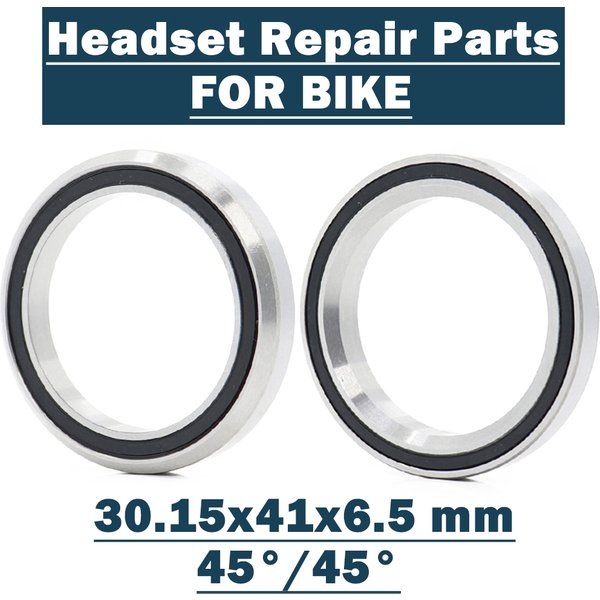 ACB41H6.5 Bicycle Headset Sealed Bearings 41*30.15*6.5 mm ( 2 PCS ) 45/45 Degree Lightweight Steel Tapered Upper Lower ACB