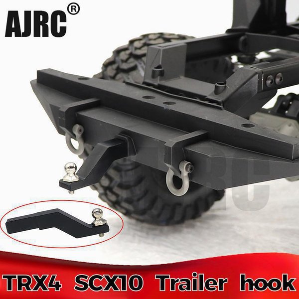 Ajrc – crochet de remorquage en métal pour voiture Rc, récepteur d'attelage de chute pour chenille 1/10 Rc Traxxas Trx4 Axial Scx10ii 90046/47 D90 Trx6, pièces Dupgrade