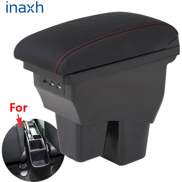 Accoudoir pour Honda Fit pour Honda Jazz/Fit boîte d'accoudoir de voiture 2015 2016 2017 2018 2019 2020 pièces de rénovation boîte de rangement intérieure 3USB