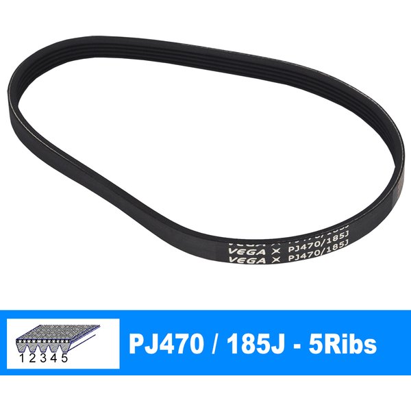 VEGA v-belt PJ470 185J 5 nervures pour moteur de Machine