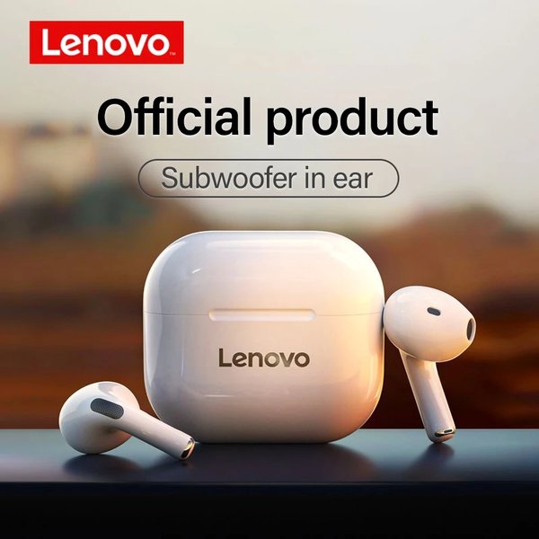 Lenovo Écouteurs Sans Fils pour Téléphone Android, Accessoire de Smartphone, Fonction Bluetooth, Commande Tactile, Casque de Sport avec Son Stéréo, Étanchéité IP40 TWS