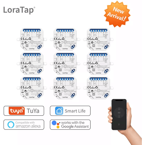 WiFi Smart Curtain Blinds Module Switch Roller Shutter Motor Tuya Wireless Remote Control Work with Alexa Google Home
