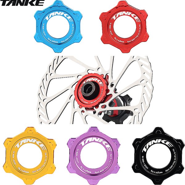 TANKE Bike Hub Center Lock To 6 Hole Adapter Aluminum Alloy Centerlock Conversion 6 Bolt 6 Pin Disc Brake Bicycle Accessories