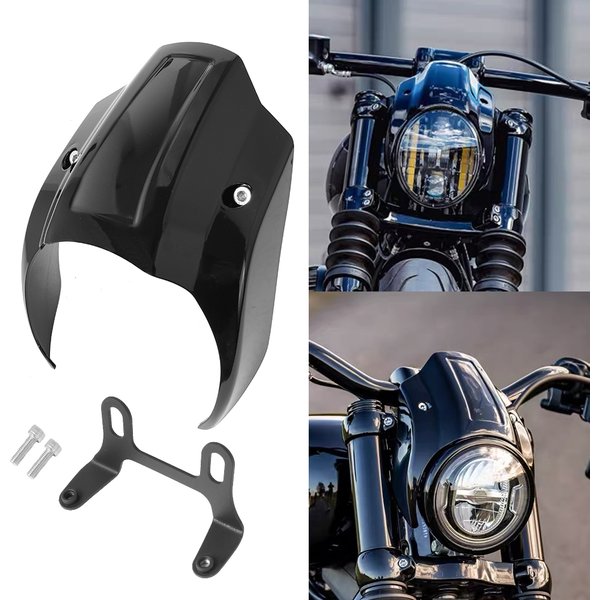 Carénage de phare avant noir pour moto, pour Harley Softail Street Bob FXBB FXBBS 2018 – 2021