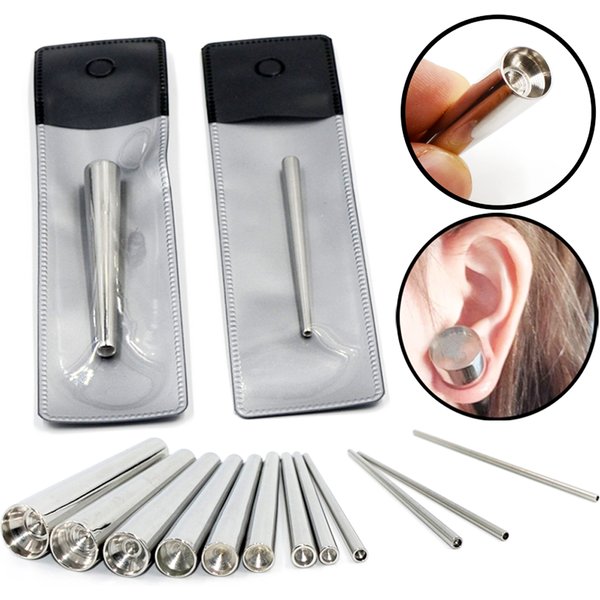 1PC 316L Chirurgenstahl Konkaven Kegel Einsetzen Pins Kegel Gauge Expander Piercing Werkzeug Professionelle Körper Piercing Schmuck