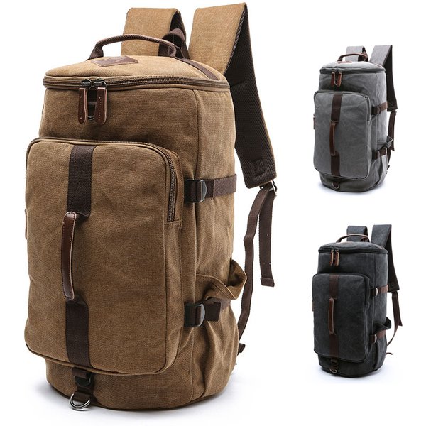 Große Männer Zylinder Rucksäcke Leinwand Gepäck Schulter Taschen Duffle Wandern Camping Jagd Rucksack Reise Klettern Berg Taschen
