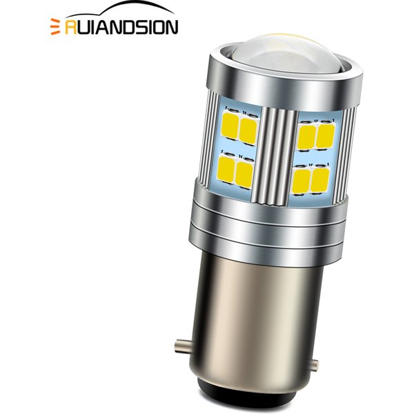 RUIAND3161-Ampoule LED de Remplacement pour Moto, Signal Lumineux de Voiture, Broche Touriste, Faisceau Haut et Bas Blanc, BAX15D, 6V, 6000K, 720Lm