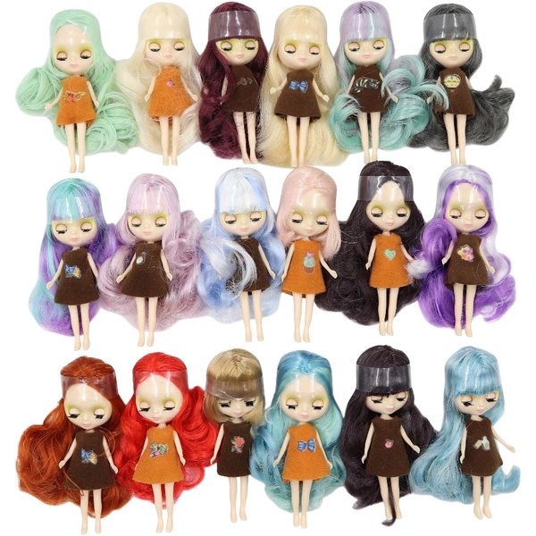 DBS blyth mini poupée 10CM BJD corps normal poupée mignon filles cadeau anime jouet robe aléatoire