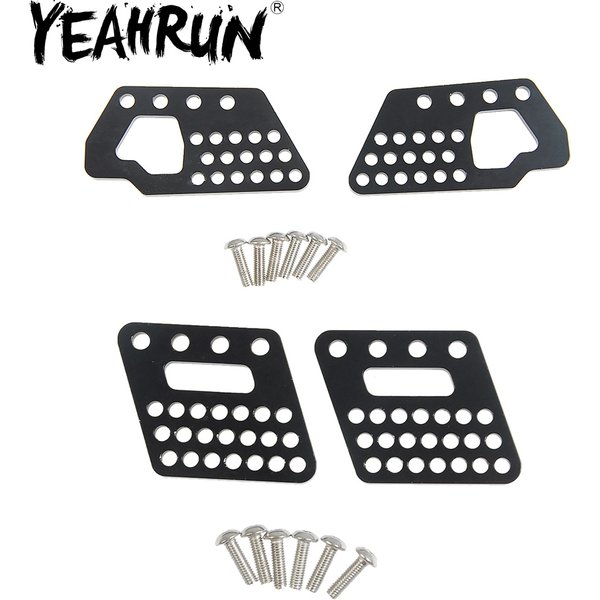 YEAHRUN – supports de choc avant/arrière en alliage d'aluminium, 2 pièces, pour Axial Wraith 90018 1/10 RC, pièces de mise à niveau de voiture sur chenilles