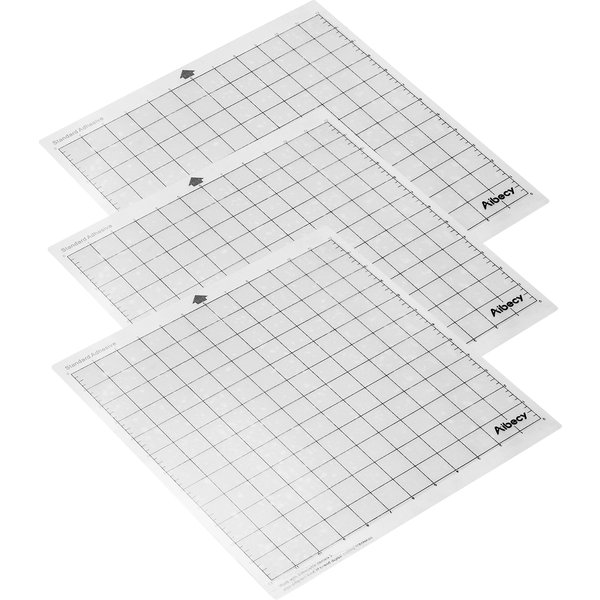 Tampon de mesure spécial pour machine de découpe, remplacement des polymères adhésifs PP + film de couverture pour traceur de silhouette camée, 12 pouces, 3 pièces