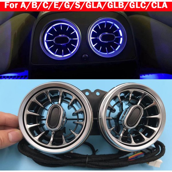 Pour A/C/E/G/S/GLA/GLB/GLC/CLA/CLS W205 W213 W222 W177 W118 W464 X247 X253 H247 W257 Lampe LED d'ambiance pour buse de ventilation arrière