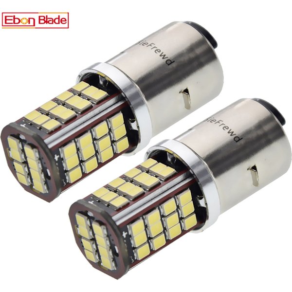 Ampoule de phare avant de Moto, feu antibrouillard, BA20D H6, 2835 56SMD, feux de croisement, 6V 12V, Scooter, cyclomoteur, 2 pièces