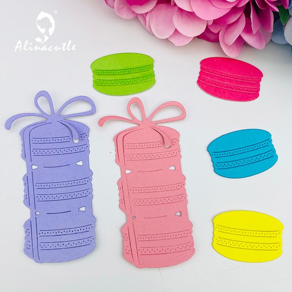 Alinacutle Metal Cutting Dies Cut Macaroon Cake Scrapbooking Paper Craft Handmade Album Card Punch Art Cutter Etched Dies