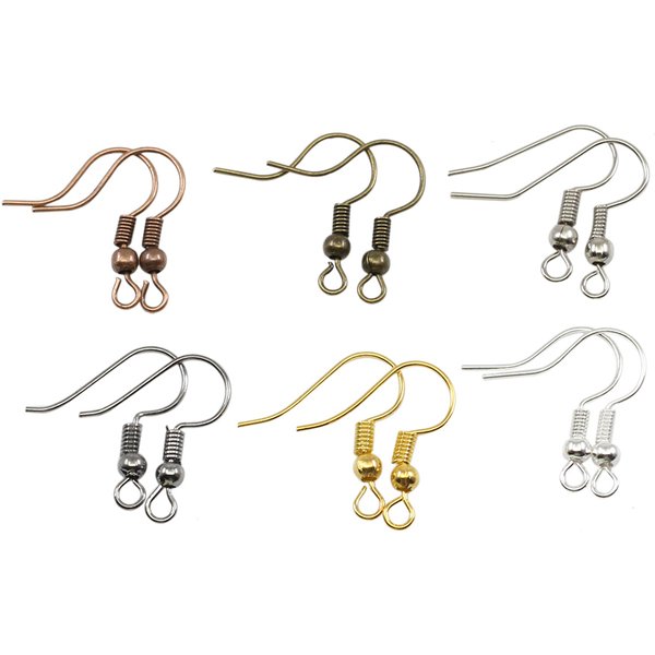 100-200pcs/lot 20x17mm Earring Findings Ear Clasps Hooks For DIY Jewelry Making Accessories Iron Hook Ear wire Jewelry Supplies