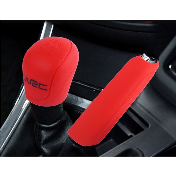2Pcs Shift Gear Knob Handbrake Cover For Ford Focus 2 3 Fiesta Kuga 2 Escape Gear Head Silicone Covers Handball Lever Collar