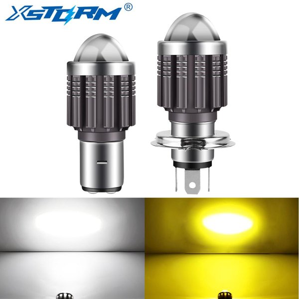 1PCS H6 BA20D LED H4 Phare de moto LED CSP 10000LM Projecteur 12V Accessoires Moto Lampe Hi-Lo Feu antibrouillard Blanc Jaune