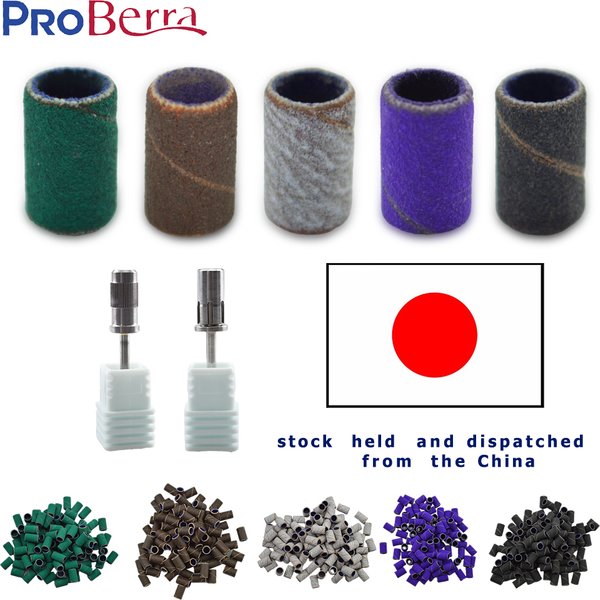 RolinStar sanding bands band 100/pcs Pedicure Manicure Foot Care Tools 80# 150# 240# nail drill bit without mandrel