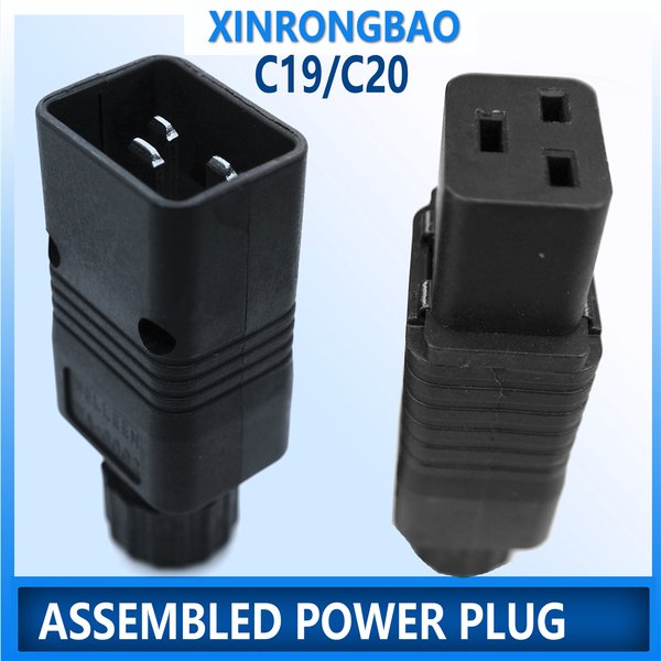 Prise mâle et femelle avec verrouillage à vis, IEC 320, IEC320, C19, C20, 16A, 250V, AC, prise de serveur d'ordinateur, PDU, APC, UPS, 4000W, CE, ROHS