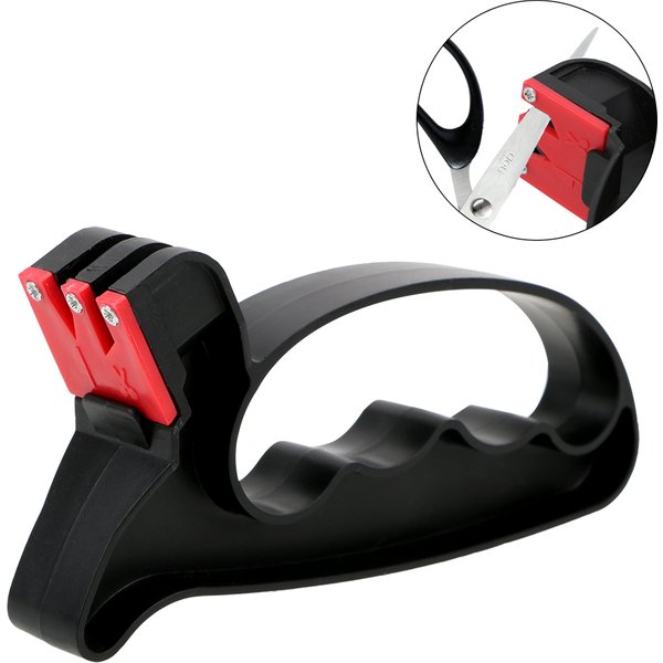 Knife Sharpener Handheld Scissor Blade Sharpening Convenient Kitchen Tools Grindstone 2 In 1