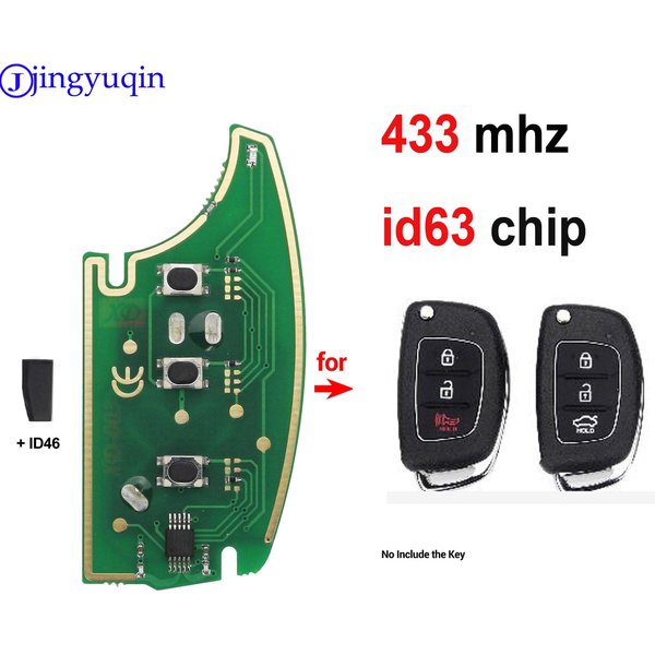 jingyuqin 3B 433Mhz With id46 Car Key Board Control For Hyundai Solaris Accent Tucson l10 l20 l30 Kia Rio Ceed
