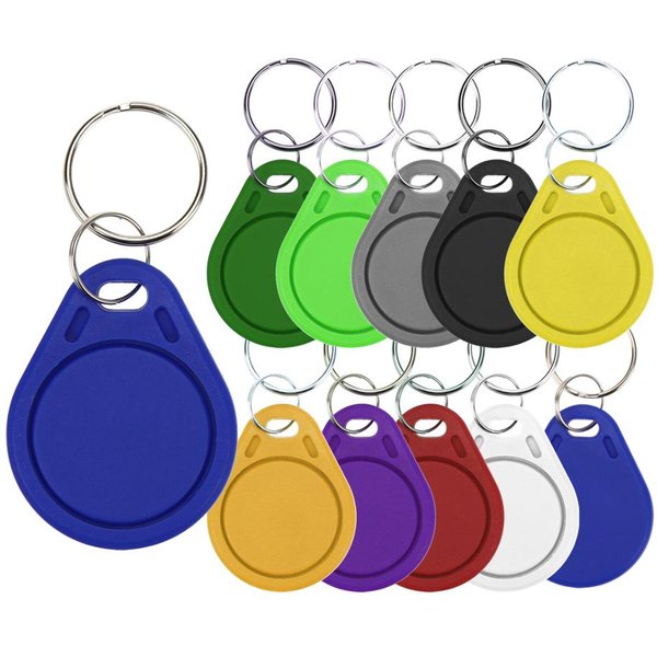 100 pièces UID RFID étiquette modifiable 1k 13.56mHz IC S50 bloc 0 secteur inscriptible anneau intelligent porte-clés Alien puce porte-clés bande porte-clés