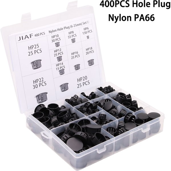 400pcs Plastic Hole Plug With Snap 6-25mm 5-26mm Nylon Cap Use For Table And Box Hole HP-22 Sealing Plug Hole Plugs Set Hole Cap
