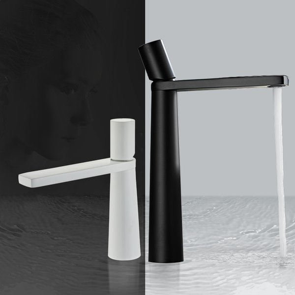 BAKALA robinets de lavabo mitigeur de salle de bains moderne, robinet de lavabo en laiton à poignée unique, grue élégante à trou unique pour salle de bains