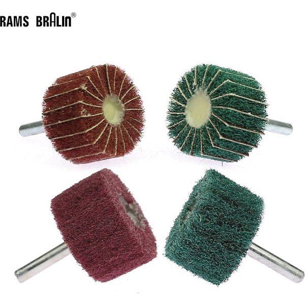Vadrouille à récurer Non tissée montée sur tige de 6mm, brosse de polissage, roue à rabat pour perceuse, outils électriques, 10 pièces