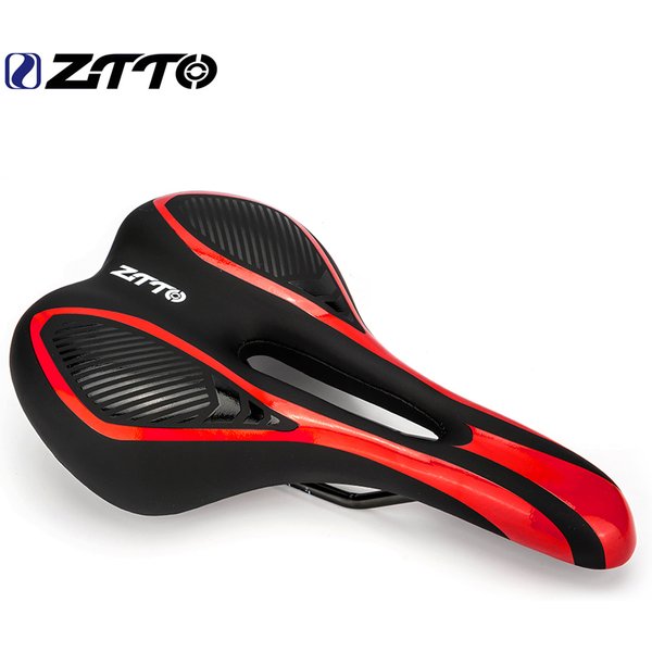 ZTTO Comfortable Thicken Form Bicycle Saddle MTB Hollow Breathable Racing Soft PU Cycle Wide Large Mountain Road Bike Seat