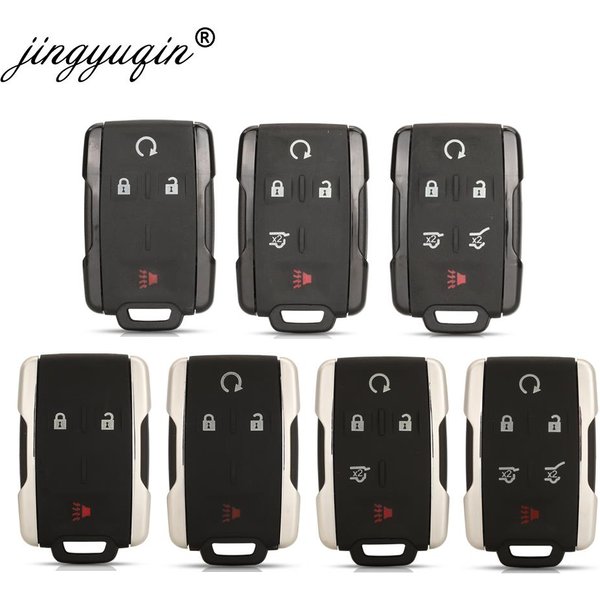 Jingyuqin 3/4/5/6BTN Keyless Entry Case für GMC Yukon XL Chevrolet Tahoe Suburban Sierra Silverado Remote Key FOB Shell Gehäuse