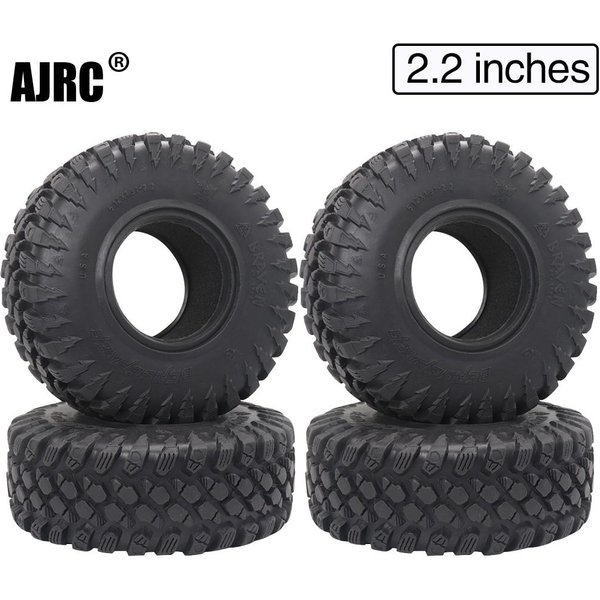 4 Stück 2,2 Zoll Braven Berserker Gummireifen 2,2 Radreifen 125 x 48 mm für 1/10 Rc Crawler Traxxas Wraith Scx10 Wrangler 2.2 Rad