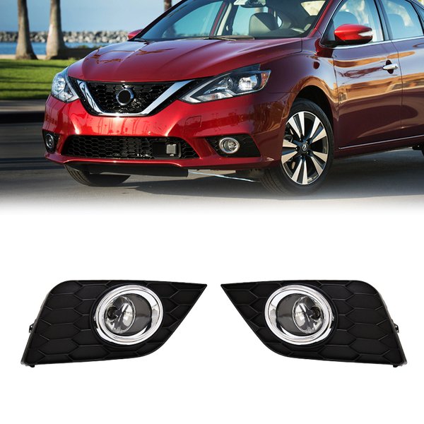 for Nissan Sentra Sylphy 2016 2017 2018 LED Fog Light Car DRL Daytime Running Lamp Bumper Driving Switch Relay Car Accessories