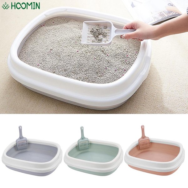 1 ensemble de toilettes pour animaux de compagnie, bac à litière d'entraînement en plastique, bac à litière pour chat et chien, plateau avec cuillère, bac à litière pour chat, toilettes propres