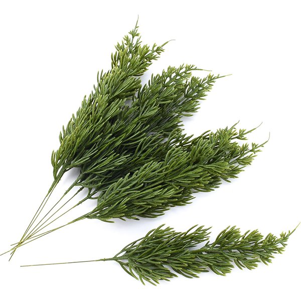 5 pièces pin vert feuilles de noël décorations pour la maison Vases en plastique pour mariage couronnes de fleurs décoratives bricolage plantes artificielles
