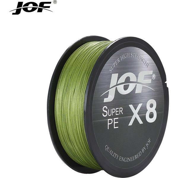 JOF Angelschnur Serie: 150m 300m 500m Geflochtene PE 8 Stränge Angelschnur Japan Linie Angelgerät Strength15-100LB Karpfen Angeln