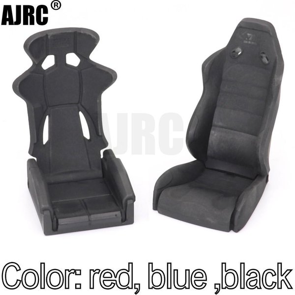 Siège de conducteur simulé noir/rouge/bleu, adapté aux modèles RC 1:10 Axial SCX10 90046 WRAITH RR10 TRX4 TRX6 D90 D110