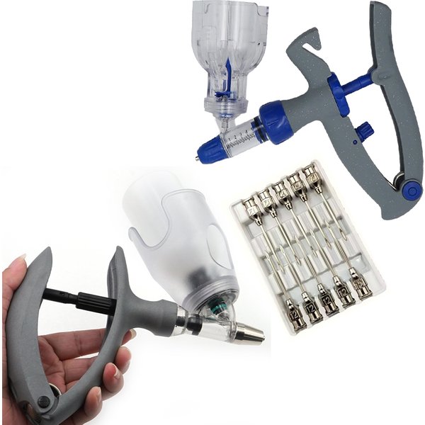 Seringue continue vétérinaire automatique, 1ml/2ml/5ml, Injection animale, vaccine réglable pour bétail, cochon, bétail, mouton