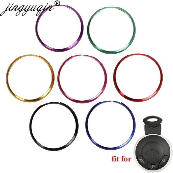 jingyuqin Colorful Circle Keys Rings for Bmw Mini Cooper Key Ring For Car Key Case Shell Fob
