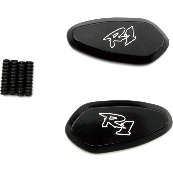 New Motorcycle Black Mirror Block Off Cap R1 Logo Mirror Base Plates Cover For Yamaha YZFR1 YZF-R1 2000 2001 2002 2003 2004-2014