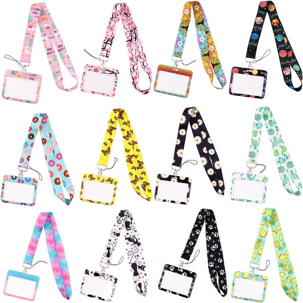 Lanière de Yoga Sakura Daisy de Style Horizontal, pour clé, sangle de cou, porte-carte d'identité, porte-Badge, accessoires, vente en gros