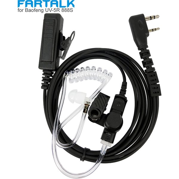 Kenwood – oreillette Tube acoustique, micro, pour Baofeng UV-5R BF-888S UV-10R TK3207 PUXING PX-777, talkie-walkie, Radio bidirectionnelle