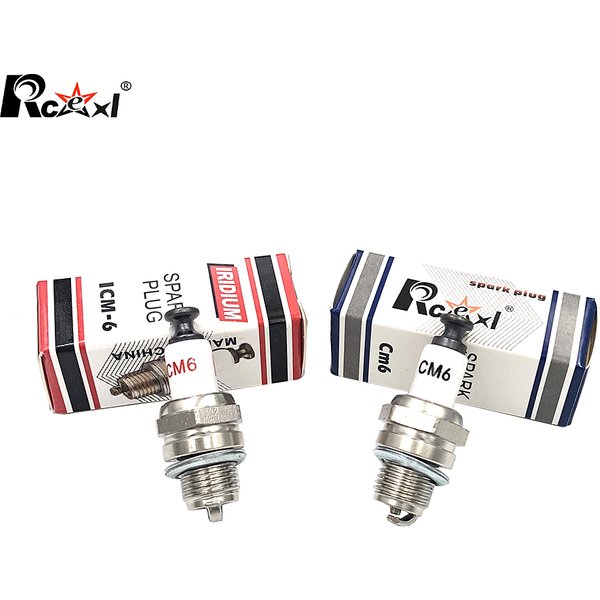 Bougie d'allumage en Iridium Rcexl ICM6 CM6-10mm, 1 pièce, pour moteur à gaz DLE20/20RA/30/RA/40/55/55RA/60
