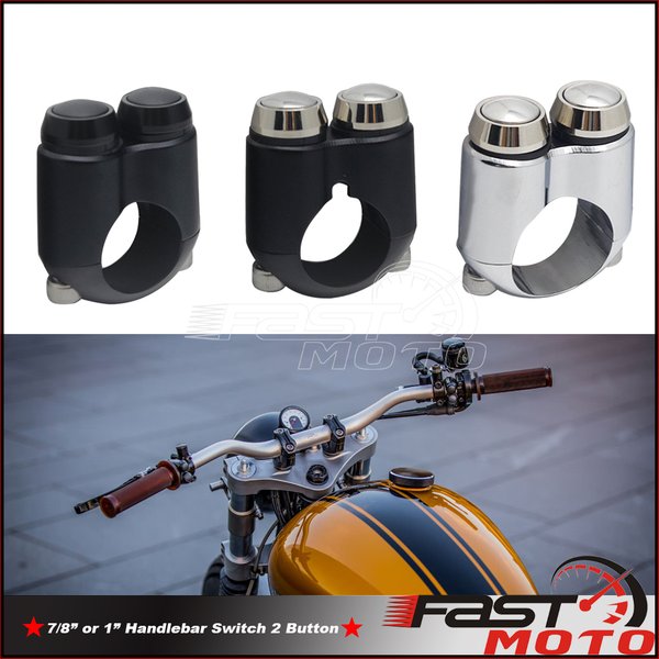 1PC 22mm 25mm Bar Mini Schlank Push-Taste Lenker Montieren Schalter Steuer Beleuchtung Horn M-schalter für BMW R80 R100 K100 Cafe Racer