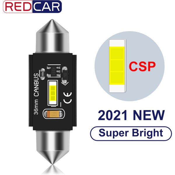 1pcs CSP Chips Canbus C5W C10W Led Bulb 31mm 36mm 39mm 41mm Car Festoon Light Interior Dome Reading Lights 6000K Pure White