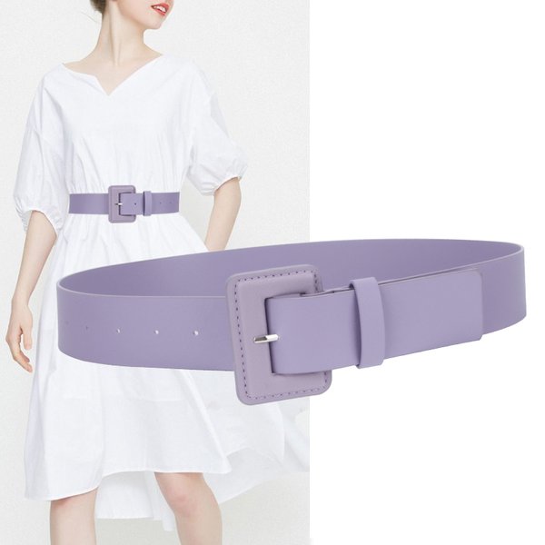 Ceinture corset large pour femme, ceinture en jean pour femme, grande robe, manteau Cummerbunds, sangle en cuir, environnement violet et rouge