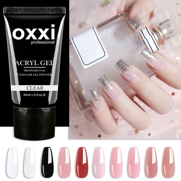 OXXI 30ml Acryl Gel Semi-permanent Poly Nail Gel Manicure Quick Easy Gel for Extension UV LED Builder Varnish Acrylic Gellac New